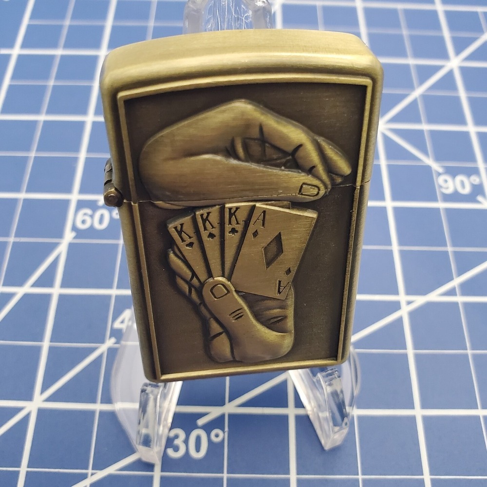 Cigar Lighter Brass Lucky Hand, Single Jet flame New, Butane